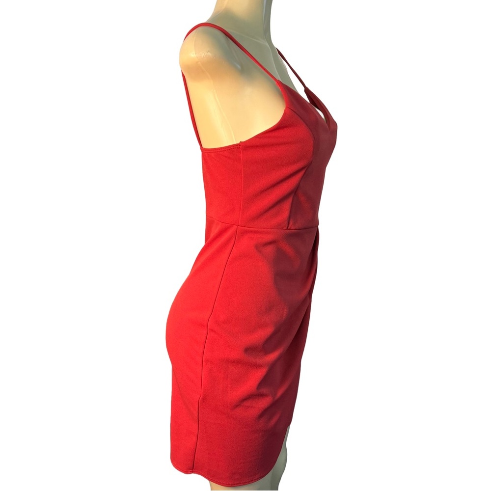 Lulus, Burnt Orange Spaghetti Strap Dress Size L - Picture 4 of 8